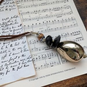 Gold and Black Pendant Necklace